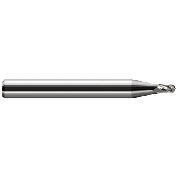 Miniature End Mill - Ball - Stub & Standard, 0.1875" (3/16), Number of Flutes: 3